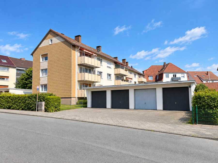 Sackgassenlage - Sonnenbalkon - Einbauküche - Hausansicht