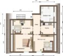 Dachgeschosswohnung - 3 Zimmer mit Einbauküche - Grundriss