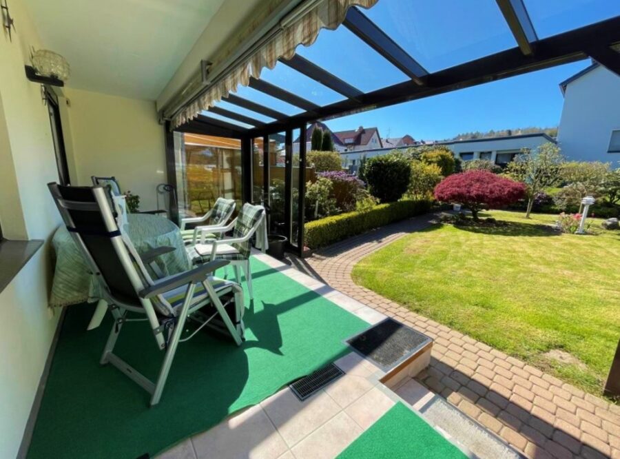 3 Zimmer- Wohnung - Garten - Garage - Sieker Schweiz - Überdachte Terrasse...